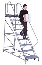 Forward Descent Rolling Steel Ladder