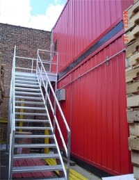 Galvanized Industrial Stairways