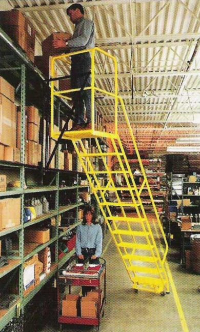 Dual Side Track Caged Ladder