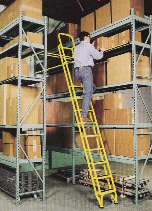 Dual Track Mounted Shelf Ladder