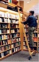 Wood Library Track Ladder