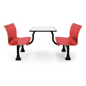 Retro Bench with Stainless Steel 24 x 48 Table Top and Middle Frame