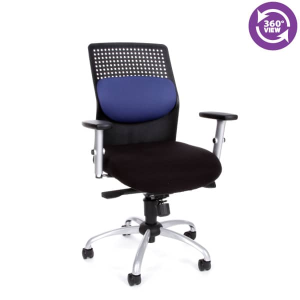 AirFlo Series Executive Task Chair with Silver Accents