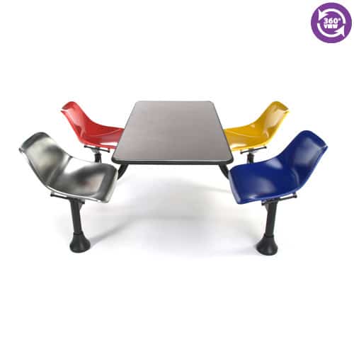 Cluster Table with Stainless Steel Top 30 by 48