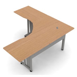 L-Shaped Workstation 72 x 72 with 30 D Top