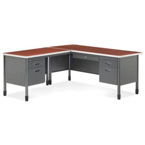 Mesa Series L-Shaped Desk with Left Pedestal Return
