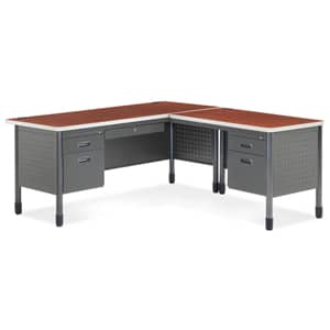 Mesa Series L-Shaped Desk with Right Pedestal Return