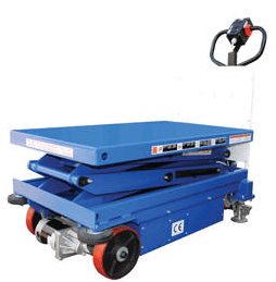 Powered Drive and Powered Lift Hydraulic Scissor Carts