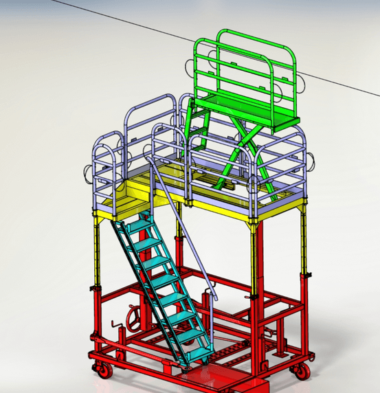Single Pallet Aircraft Engine Maintenance Stand
