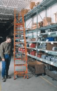 Single Track Mounted Shelf Ladder