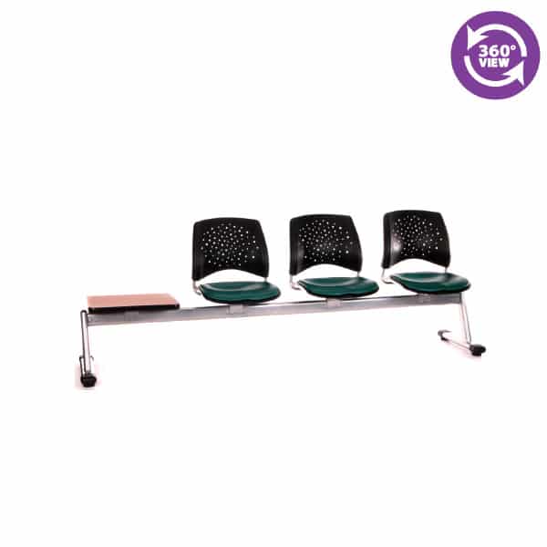 Stars 4-Unit Beam Seating with 3 Vinyl Seats & 1 Table