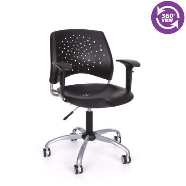 Stars Swivel Plastic Chair with Arms