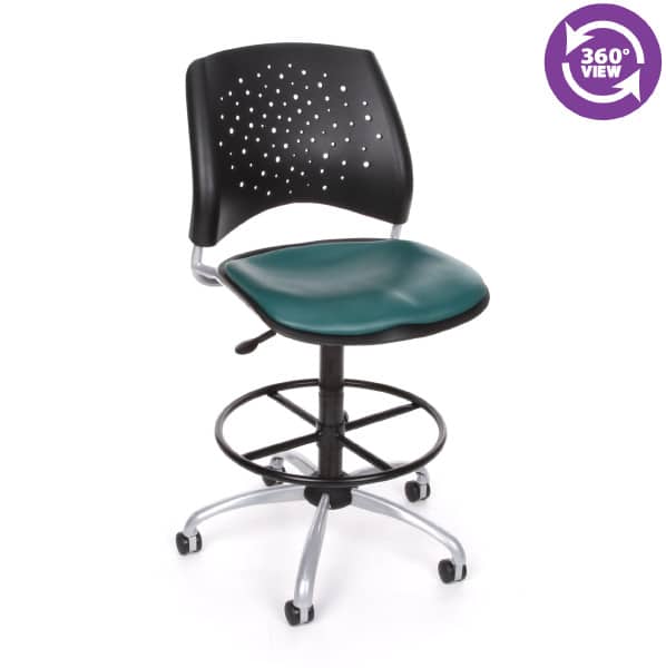 Stars Swivel Vinyl Chair with Drafting Kit