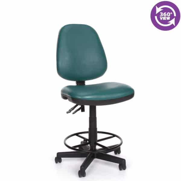 Straton Series Anti-MicrobialAnti-Bacterial Vinyl Task Chair with Drafting Kit