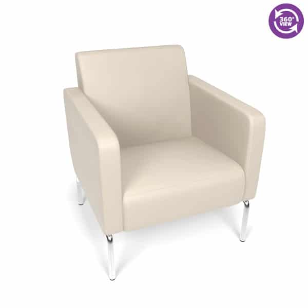 Triumph Series Lounge Chair with Vinyl Seat and Chrome Frame