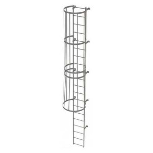 19Ft Steel Fixed Ladder with Safety Cage - WLFC1120