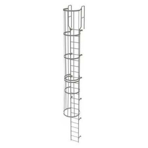 21Ft Steel Fixed Ladder with Safety Cage - WLFC1222