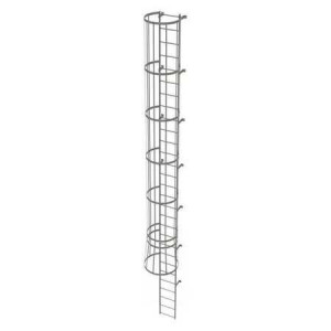 28Ft Steel Fixed Ladder with Safety Cage - WLFC1129