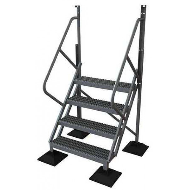 Step Ladder Incline 4 Step 50 Degree Incline Fixed Ladder - URTL504 - Industrial Man Lifts