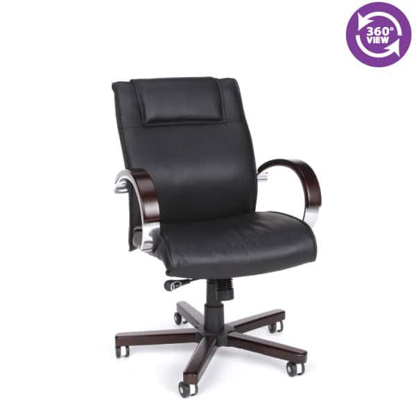 Apex Series Leather Executive Mid-Back Chair
