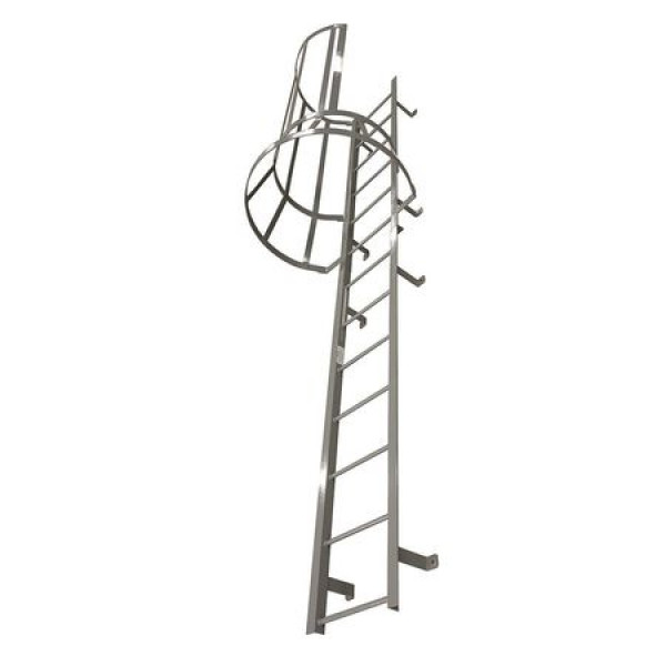 Fixed Ladder With Safety Cage - M18SC L9 C1