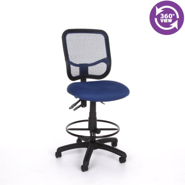 Mesh Comfort Series Ergonomic Task Chair with Drafting Kit