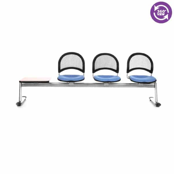 Moon 4-Unit Beam Seating with 3 Seats & 1 Table