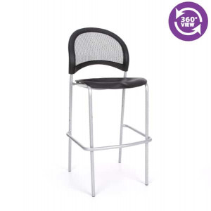 Moon Cafe Height Plastic Silver Chair