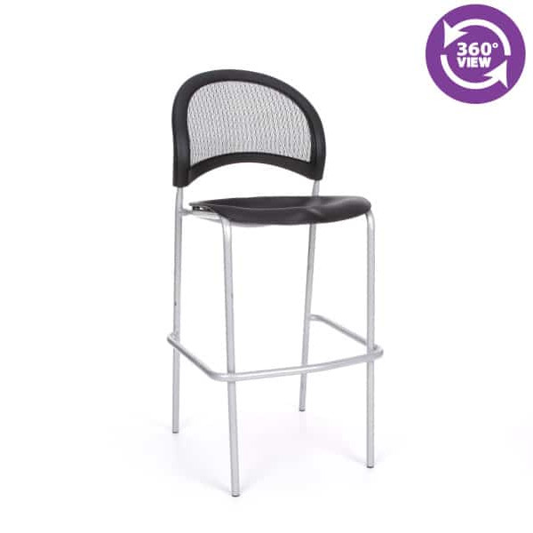 Moon Cafe Height Plastic Silver Chair