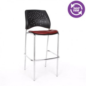 Moon Cafe Height Vinyl Chrome Chair