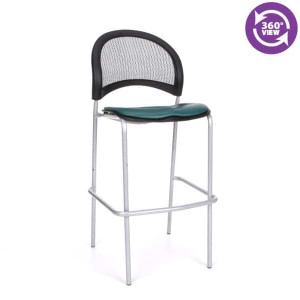 Moon Cafe Height Vinyl Silver Chair