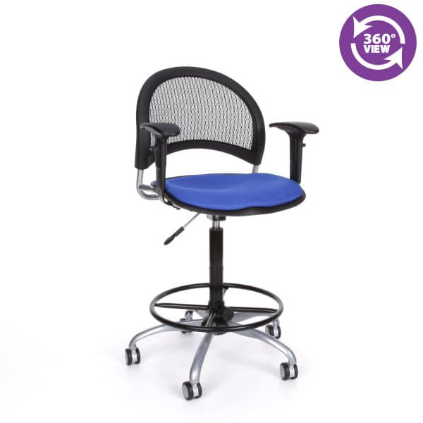 Moon Swivel Chair with Arms and Drafting Kit