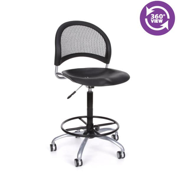 Moon Swivel Plastic Chair with Drafting Kit