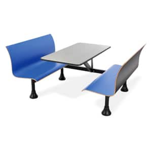 Retro Bench with Stainless Steel 24x48 Table Top and Wall Frame