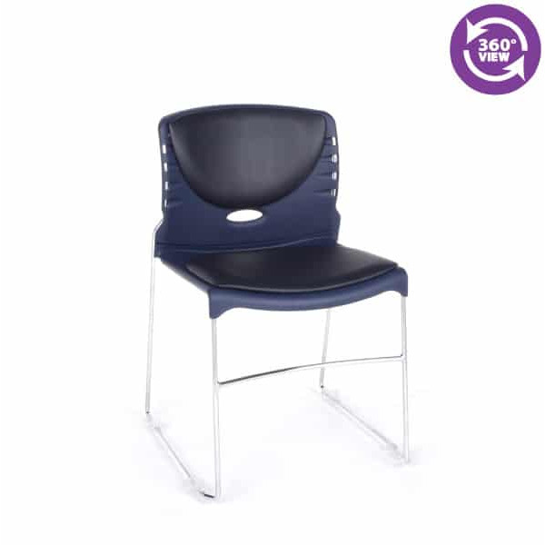 Stack Chair with Anti-Microbial/Anti-Bacterial Vinyl Seat & Back