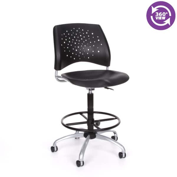 Stars Swivel Plastic Chair with Drafting Kit