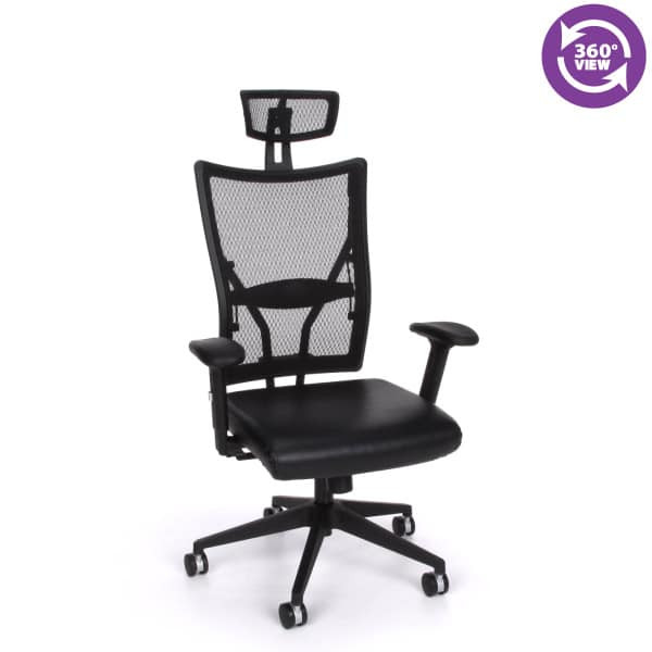 Talisto Series Executive High-Back Leather & Mesh Chair